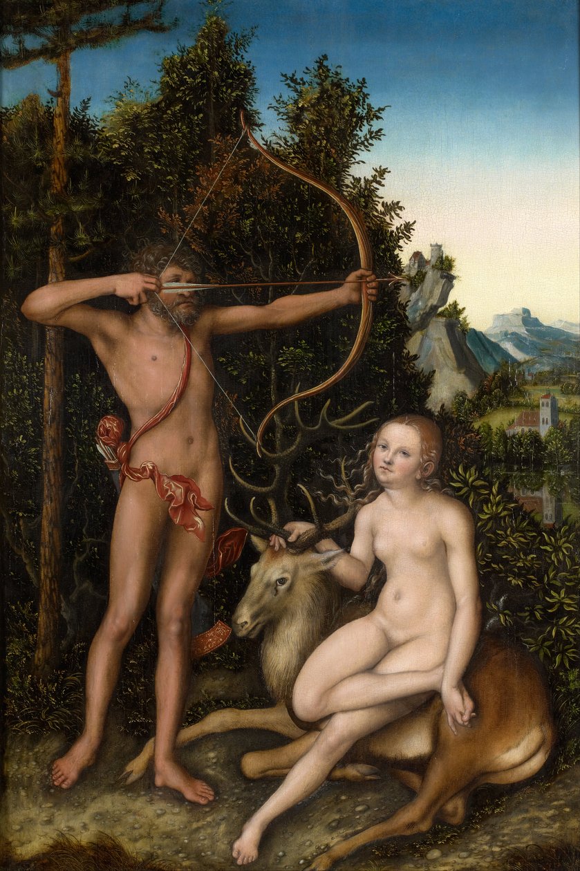Apollon ve Diana by Lucas Cranach the Elder