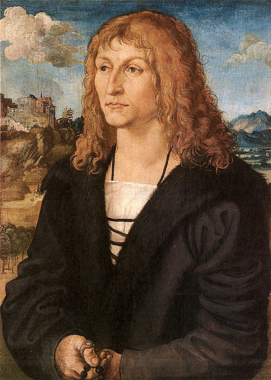 sakalsız genç adam by Lucas Cranach the Elder