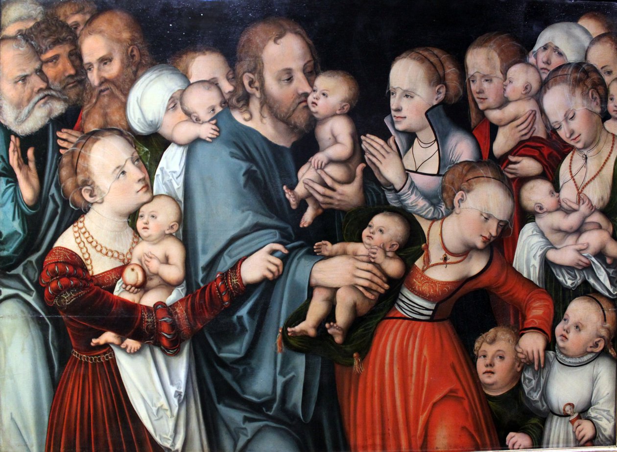 Çocukları Kutsayan Mesih by Lucas Cranach the Elder