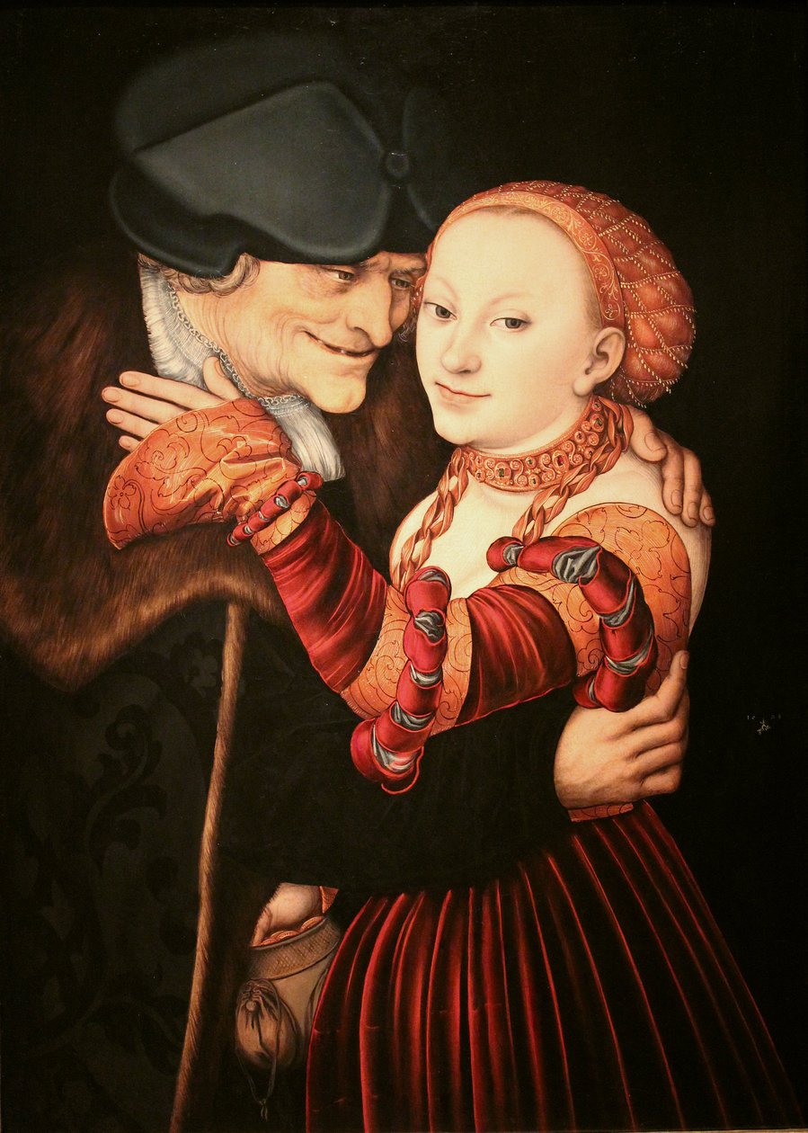 yaşlı adam aşık by Lucas Cranach the Elder