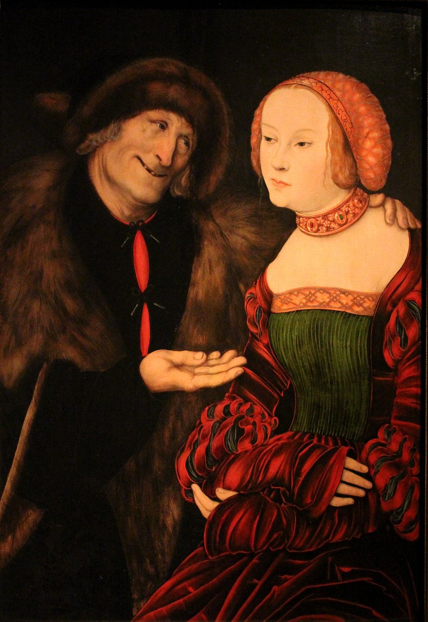 yaşlı adam aşık by Lucas Cranach the Elder