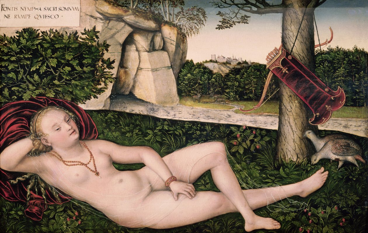 Dinlenme Diana veya Çeşmenin Perisi, 1537 by Lucas Cranach the Elder