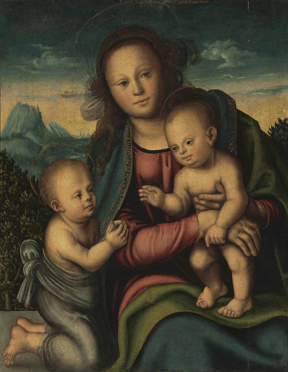 Küçük Vaftizci Yahya ile Bakire ve Çocuk by Lucas Cranach the Elder