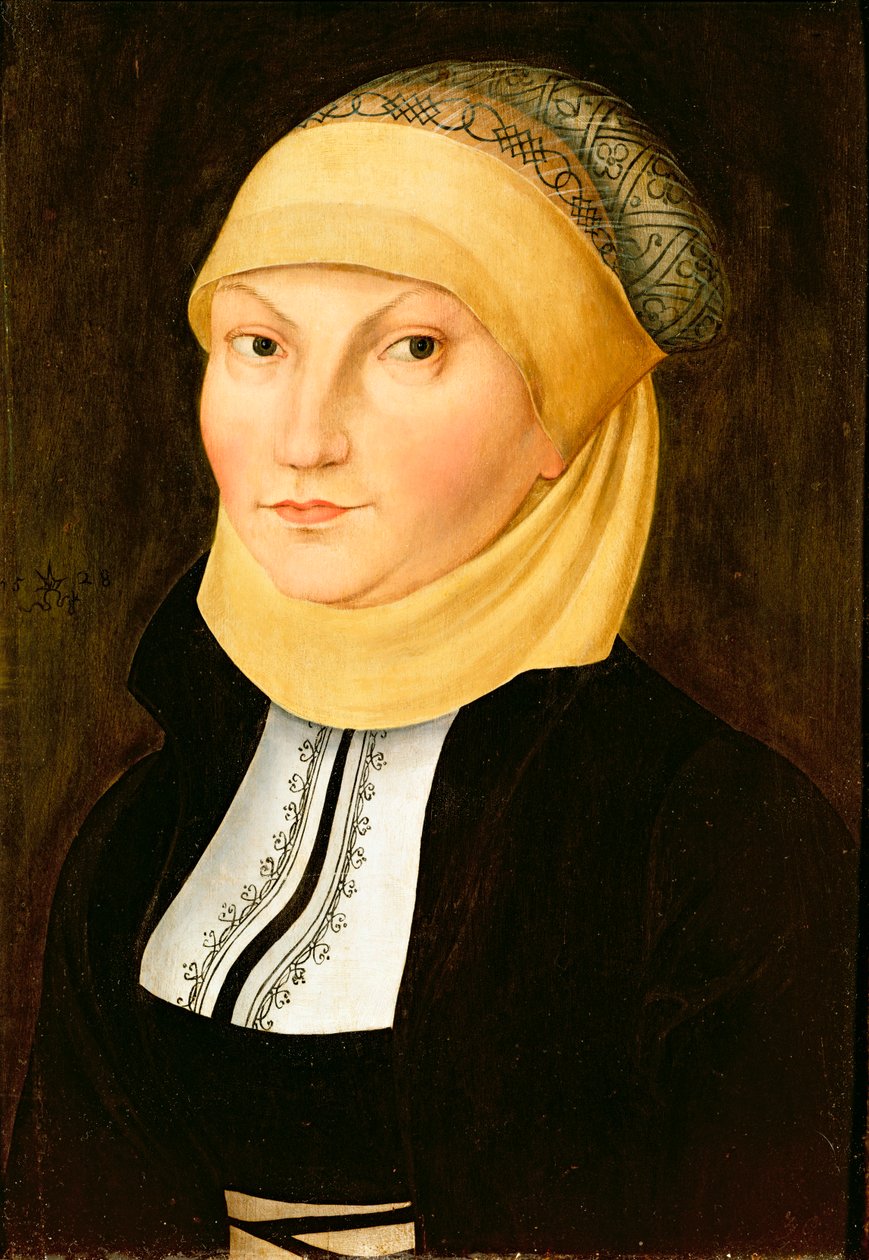 Katharina Luther (kızlık soyadı von Bora), 1528 by Lucas Cranach the Elder