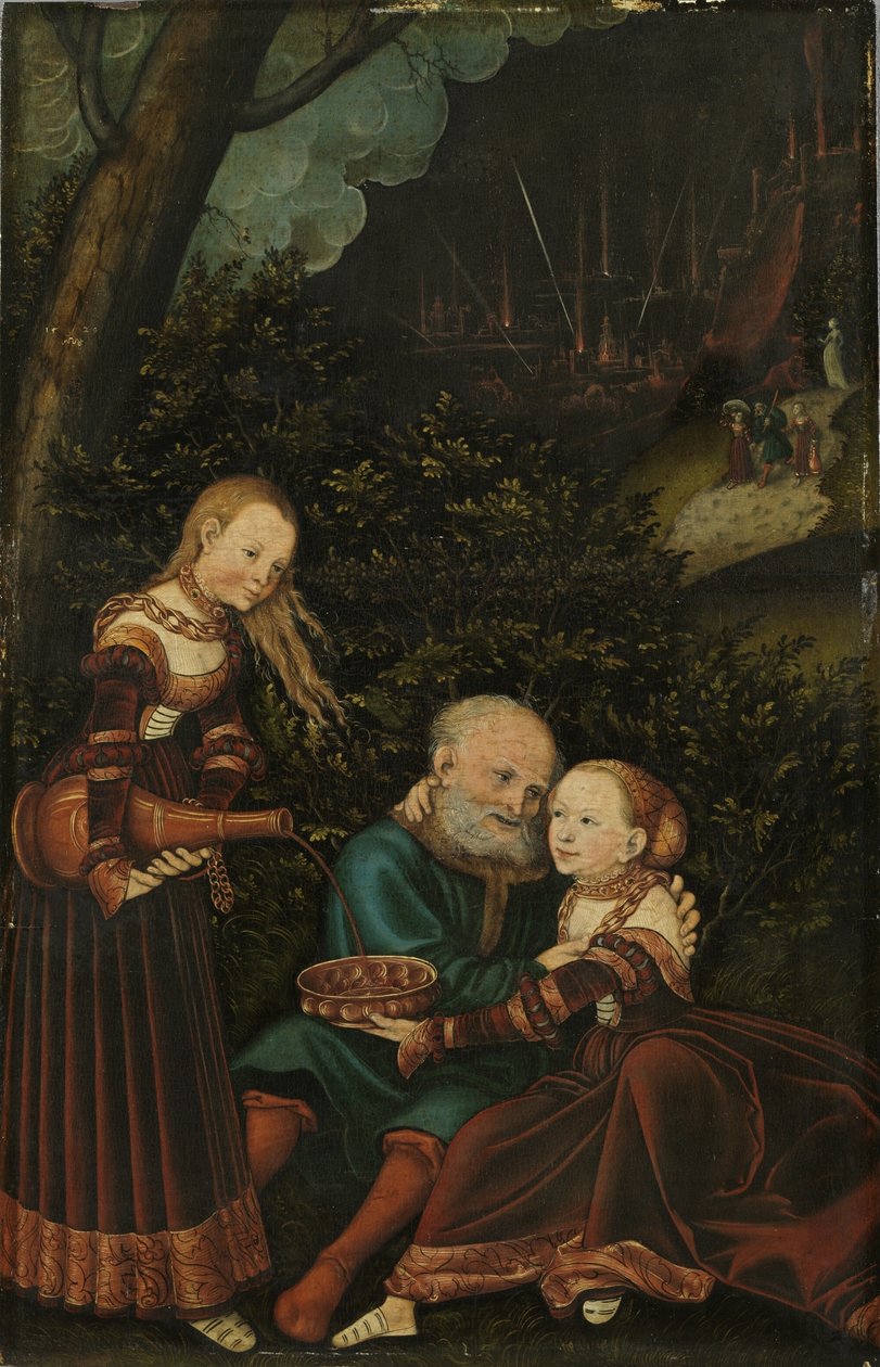 Lût ve kızları by Lucas Cranach the Elder