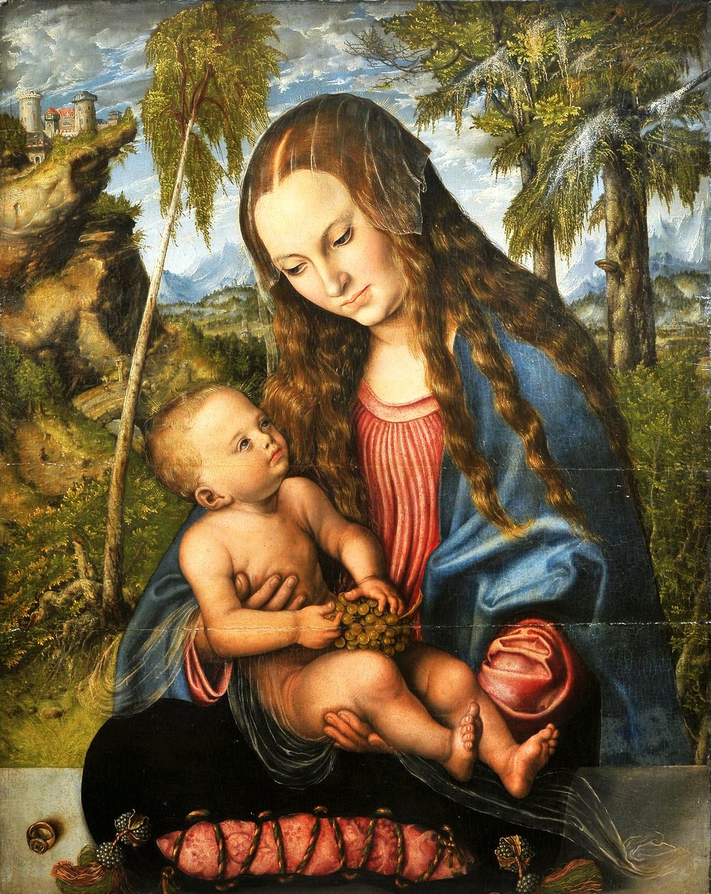 Köknar Ağacının Altında Madonna by Lucas Cranach the Elder