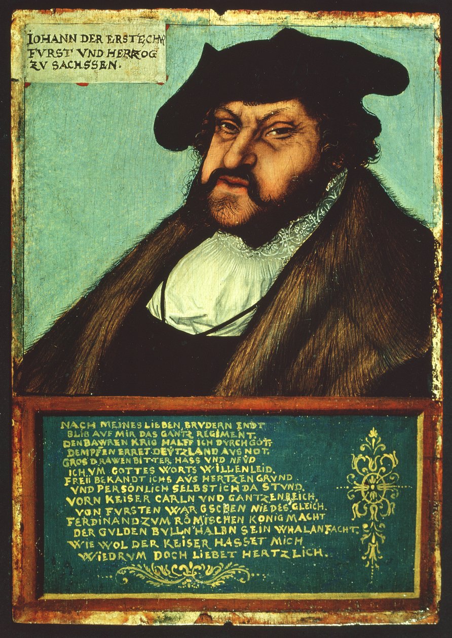 John I (1468-1532) Kararlı, Saksonya Seçmeni, c.1533 portresi by Lucas Cranach the Elder