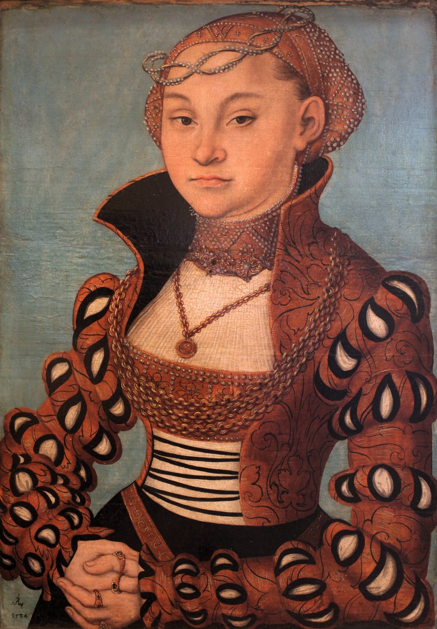 Asil bir Sakson hanımın portresi by Lucas Cranach the Elder