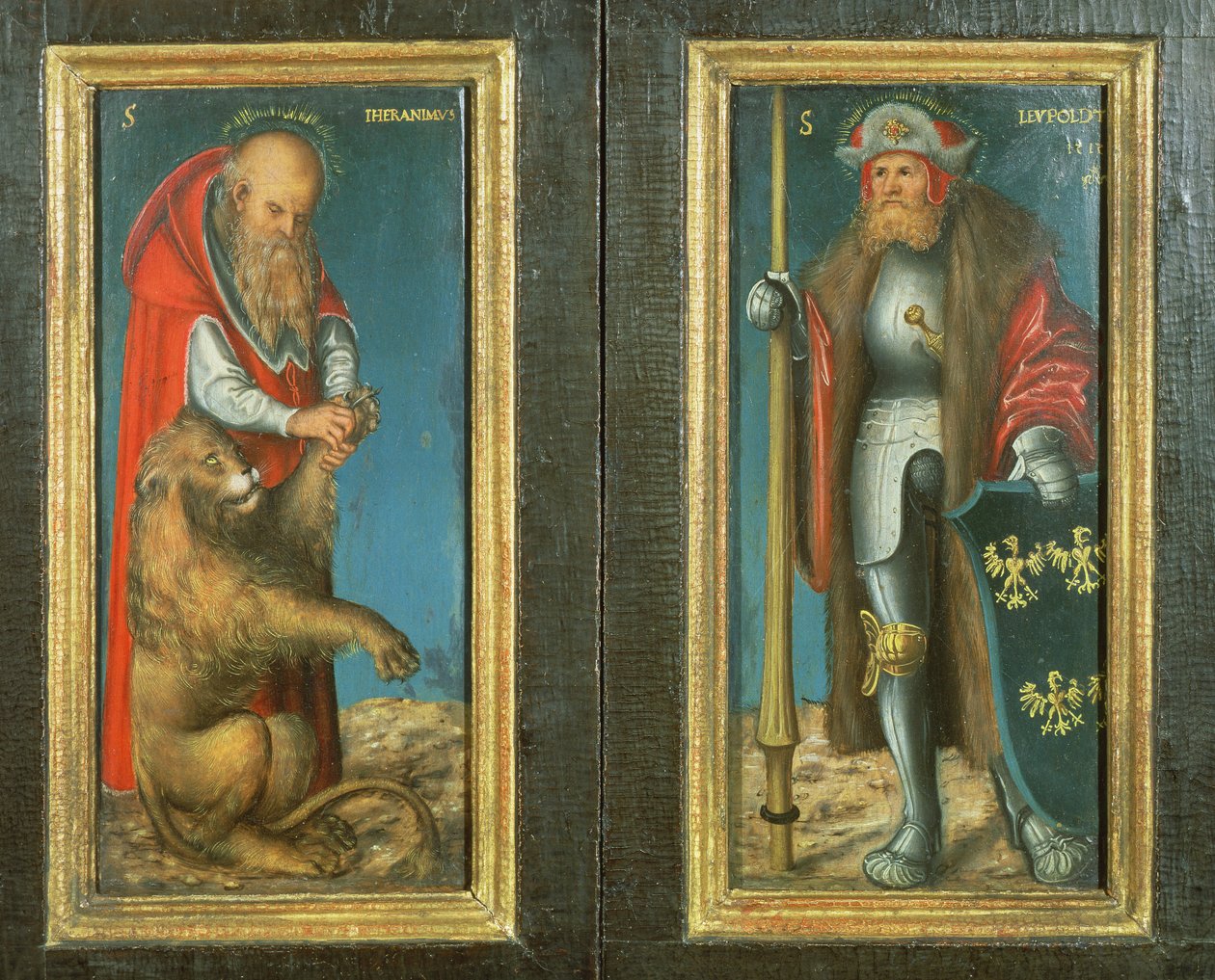 SS. Jerome ve Leopold, 1515 (panel) by Lucas Cranach the Elder