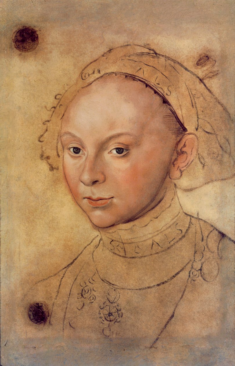 Sybille of Cleves (tebeşir ve tuvalet) by Lucas Cranach the Elder