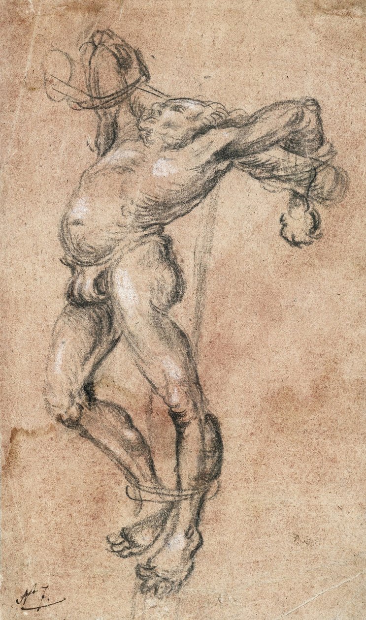 Hırsız çarmıhta, yüzü sola dönük by Lucas Cranach the Elder