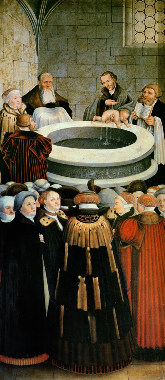 Üç Parçalı, sol panel, Philipp Melanchthon, Martin Luther