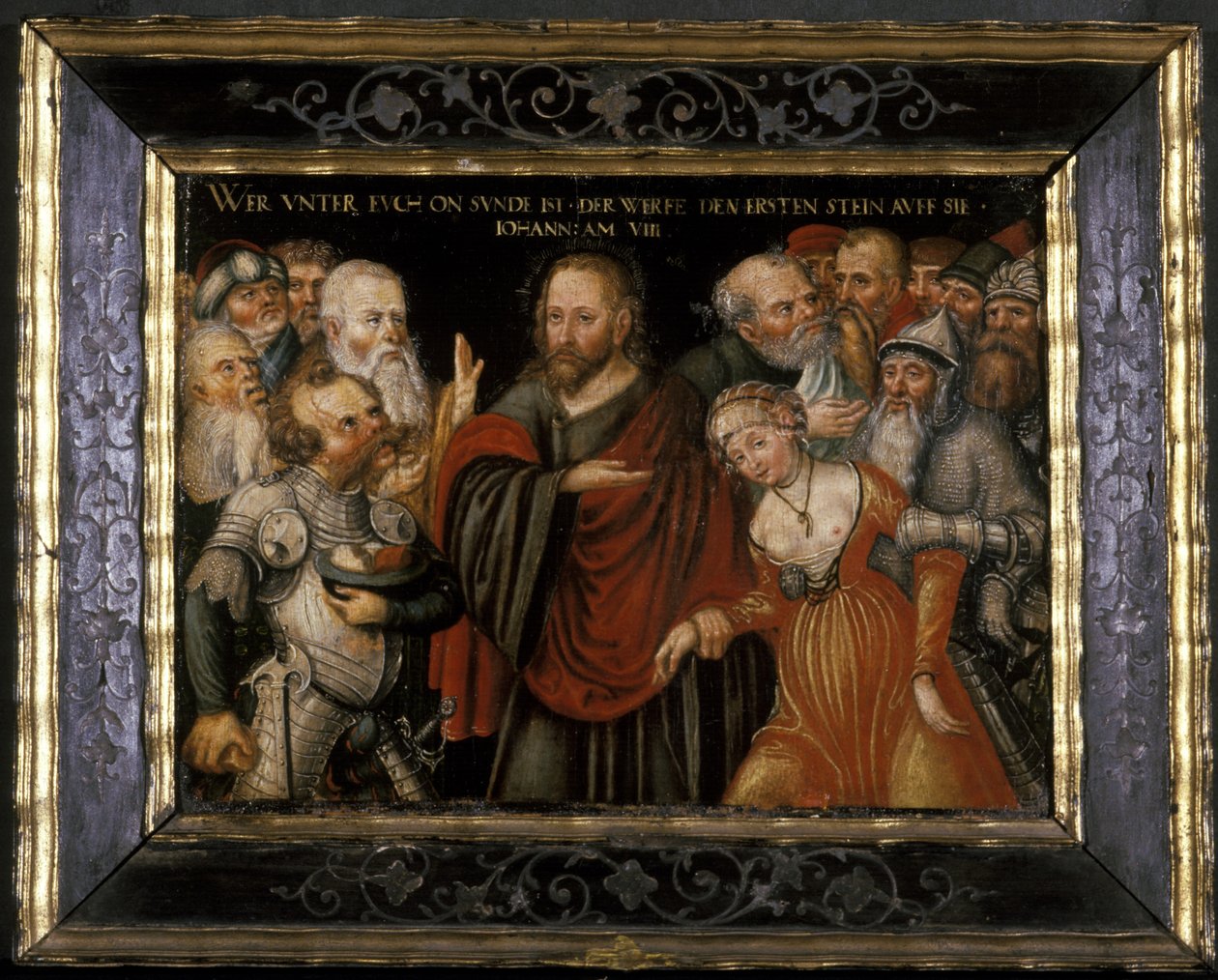 İsa ve Zina, c.1540-50 by Lucas Cranach the Elder