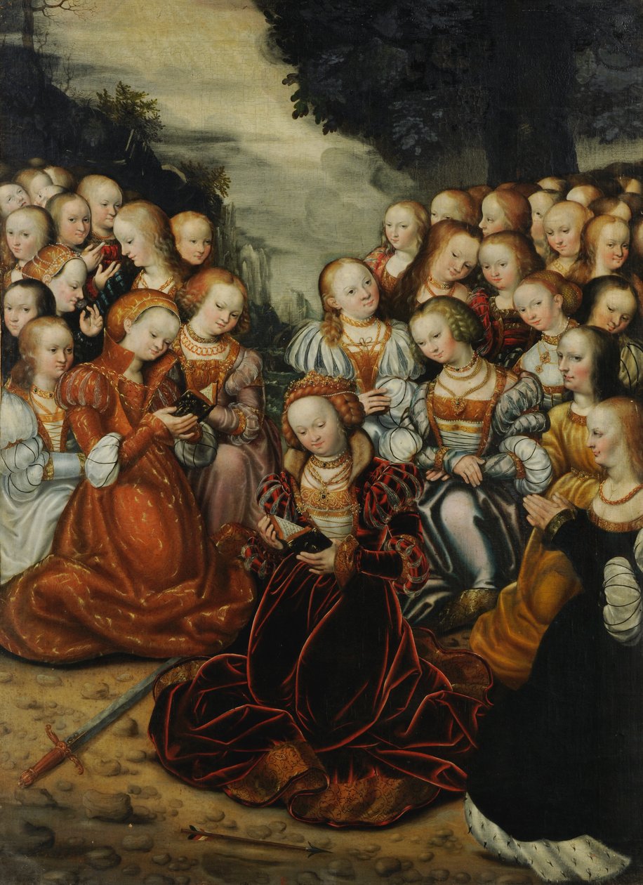 Aziz Ursula ve Bakireler by Lucas Cranach the Elder