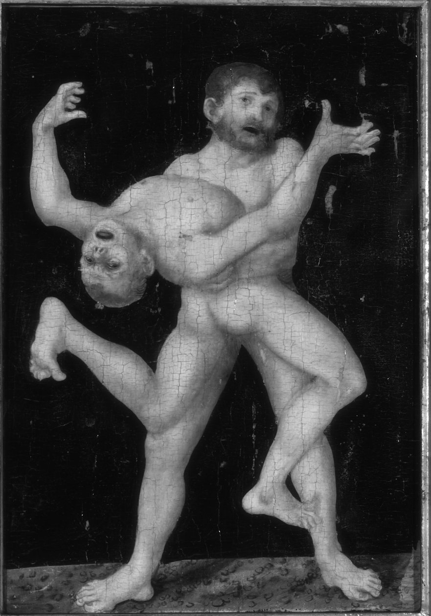 Herkül ve Anteus by Lucas Cranach the Elder