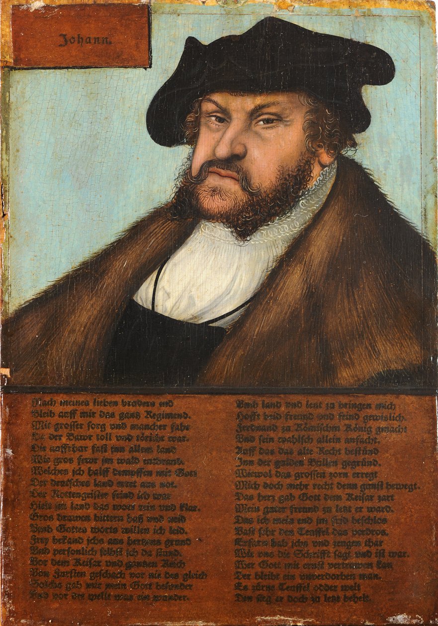 Johann the Steadfast, Saksonya Seçmeni by Lucas Cranach the Elder