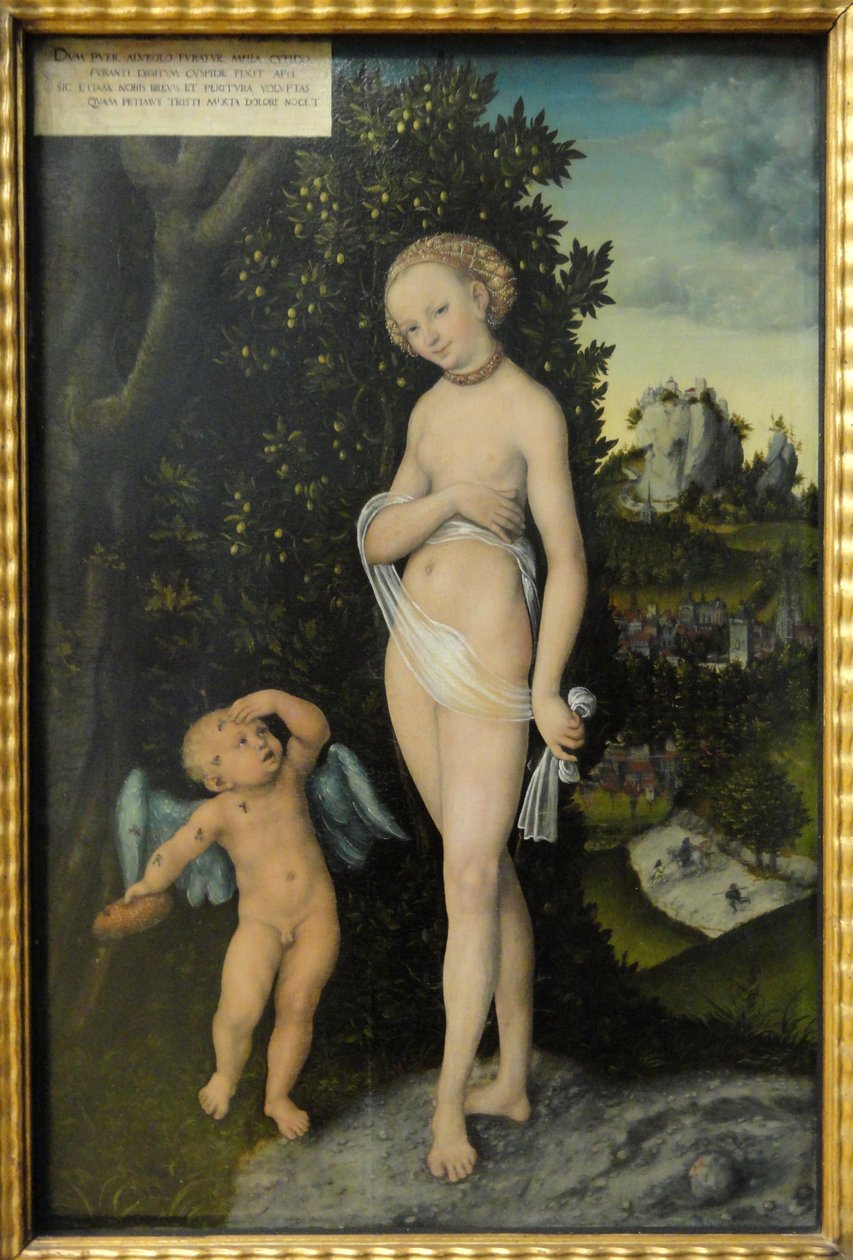 Bal Hırsızı Venüs ve Aşk Tanrısı by Lucas Cranach the Elder