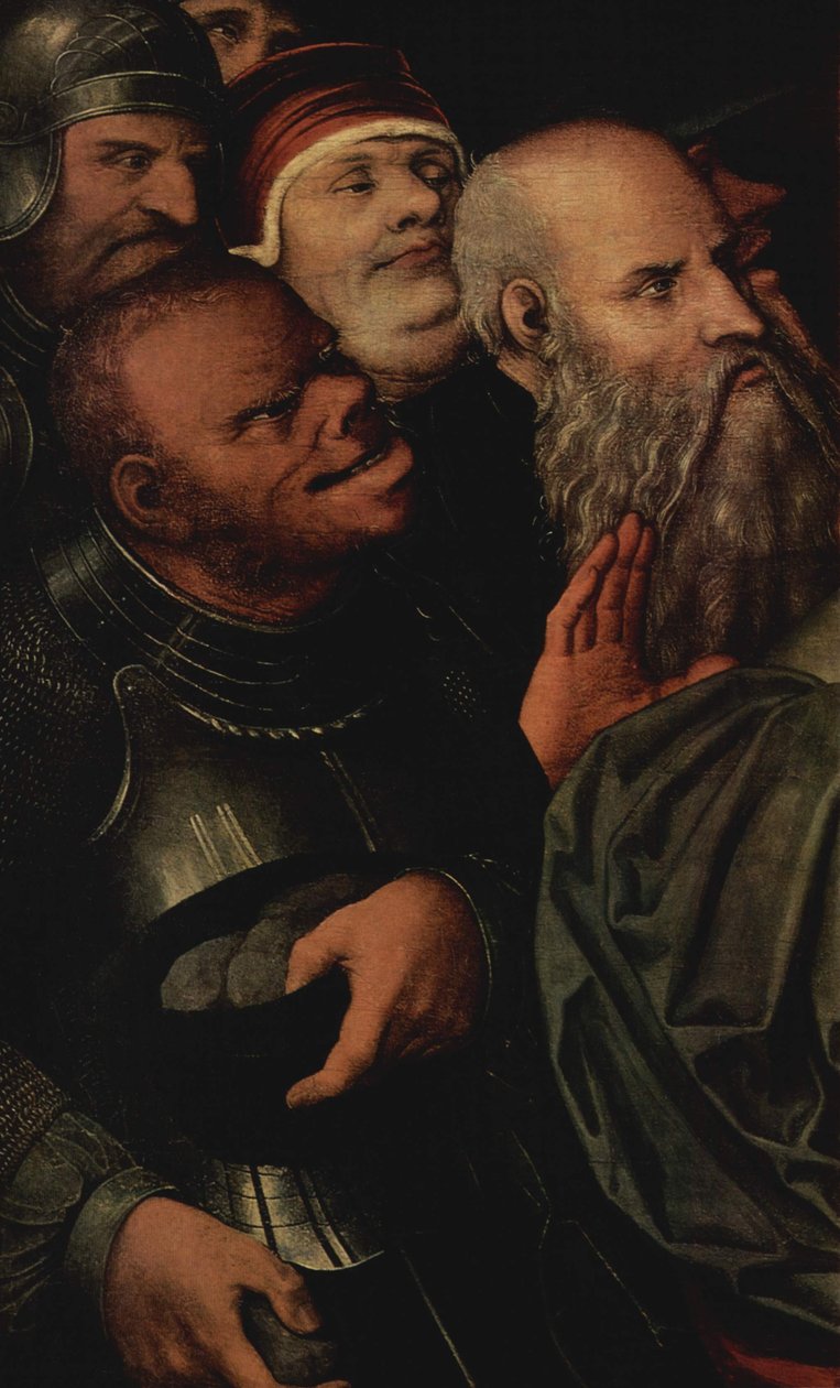 İsa ve Zina detayı by Lucas Cranach the Younger