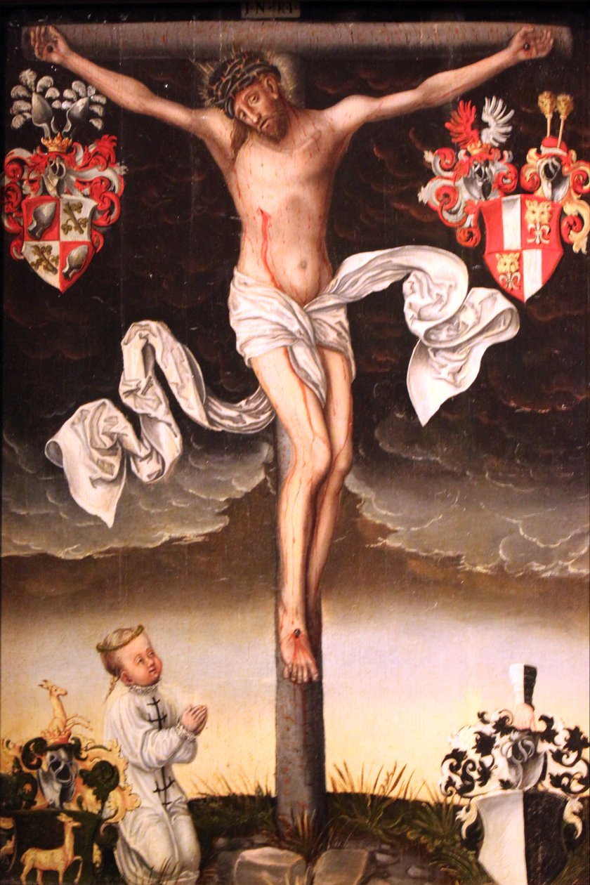 Bir kefen içinde bir çocuğun kitabesi by Lucas Cranach the Younger