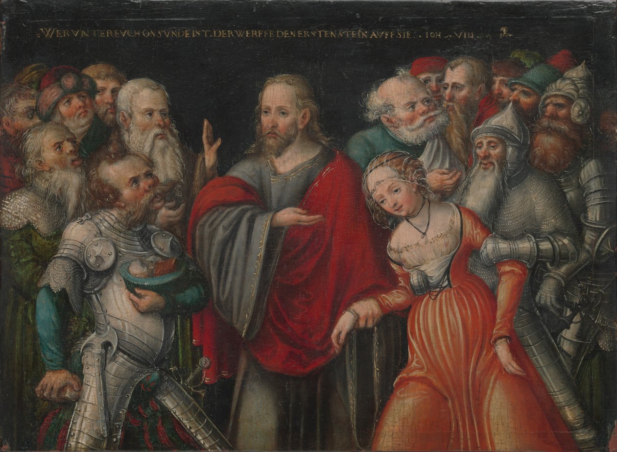 İsa ve Zina by Lucas Cranach the Younger and workshop