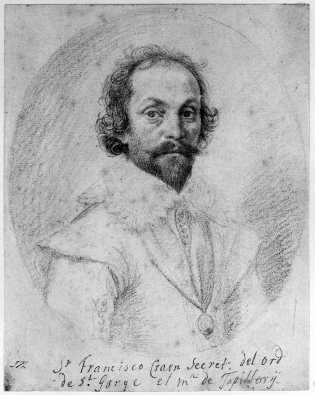 Sir Francis Crane (kağıt üzerine tebeşir) by Lucas Emil Vorsterman