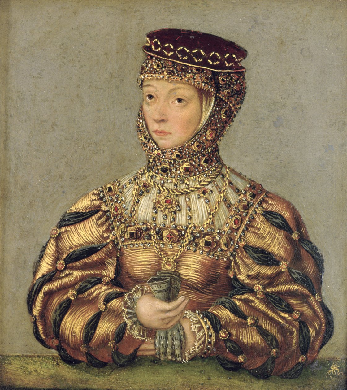 Barbara Radziwill, c.1553-56 (bakır üzerine yağ) by Lucas Cranach the Younger