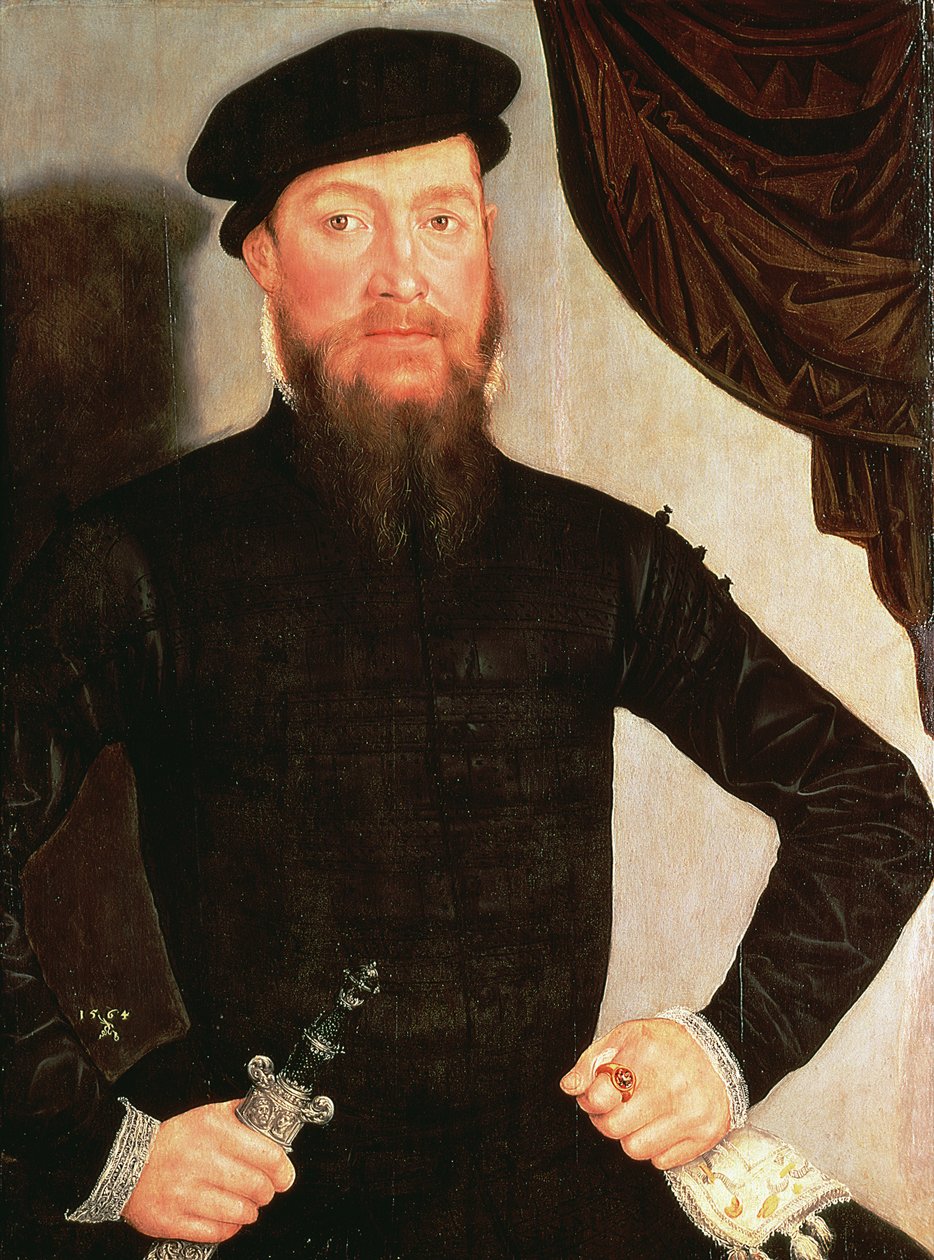 Bir adamın portresi, 1564 (panel) by Lucas the Younger Cranach