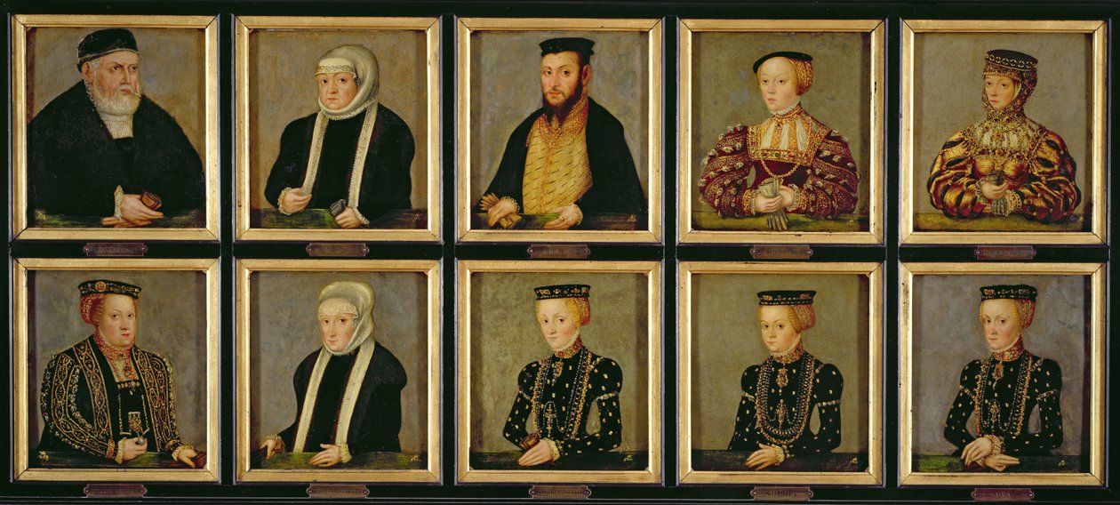 Jagiellonian Hanedanı Üyelerinin Portreleri, c.1565 by Lucas Cranach the Younger
