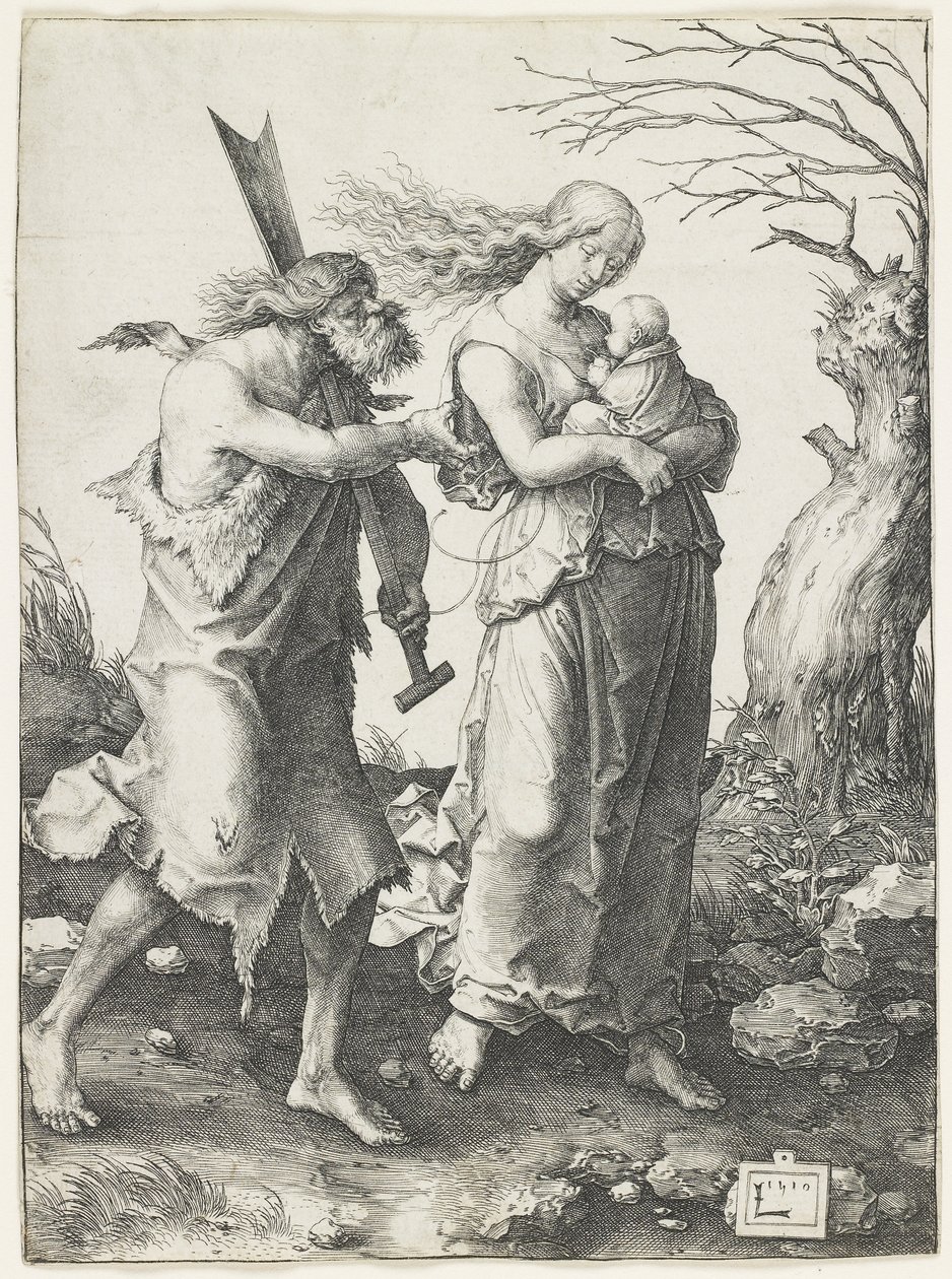 Adem ve Havva Cennetten Sürüldükten Sonra, 1510 by Lucas van Leyden