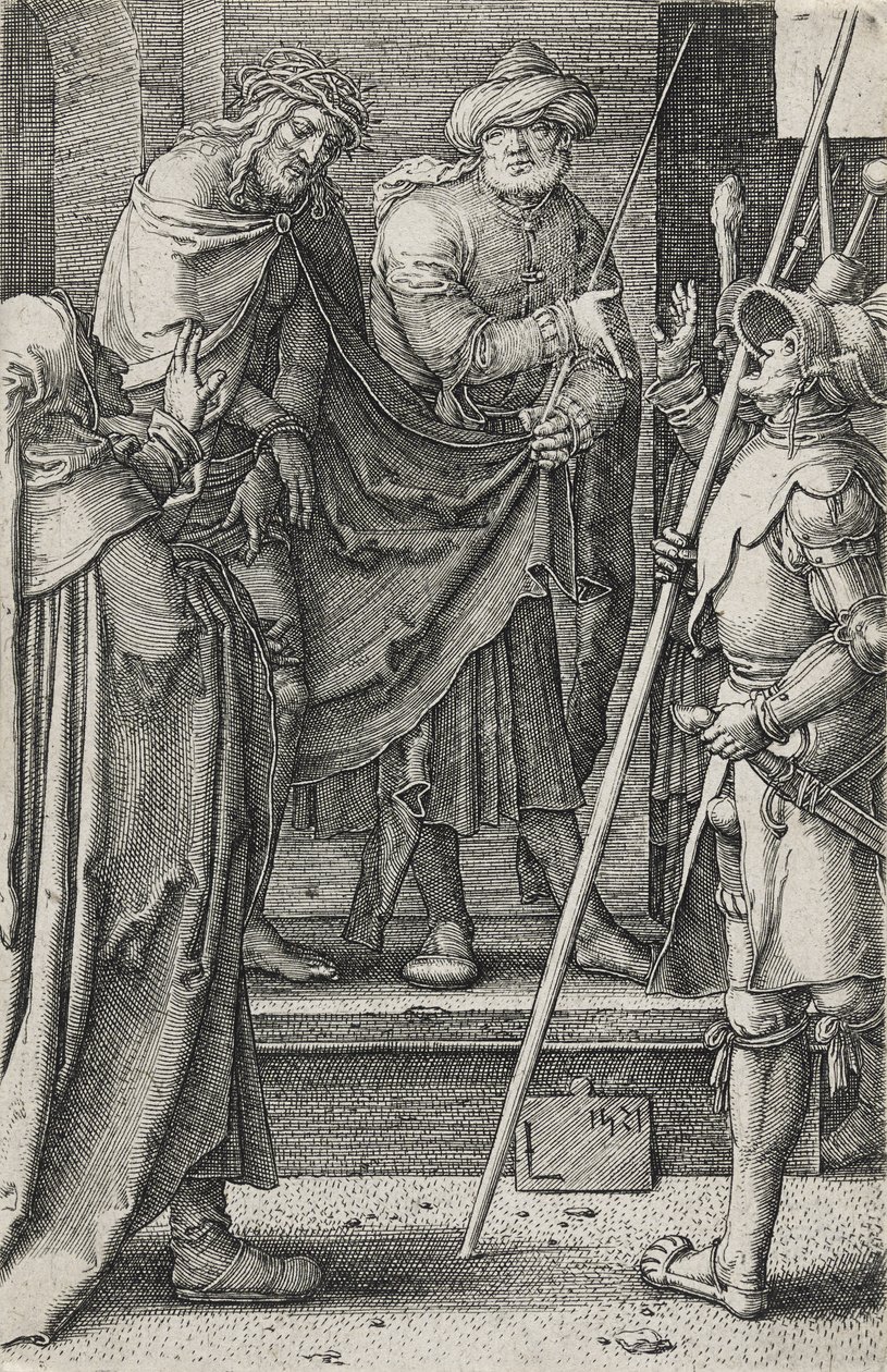 Ecce Homo, 1521 (kağıt üzerine gravür) by Lucas van Leyden