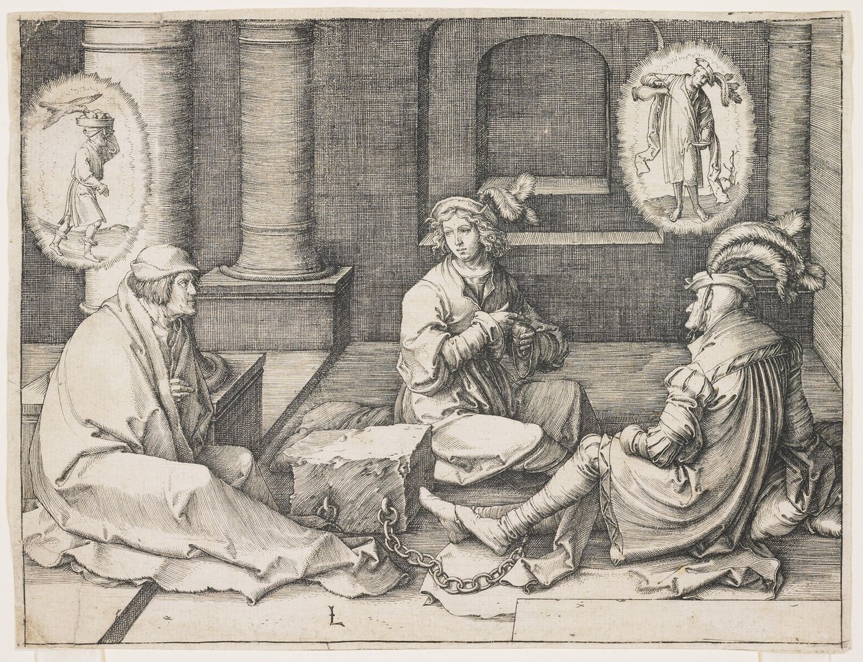 Joseph Hapishanede Düşleri Yorumluyor, 1512 by Lucas van Leyden