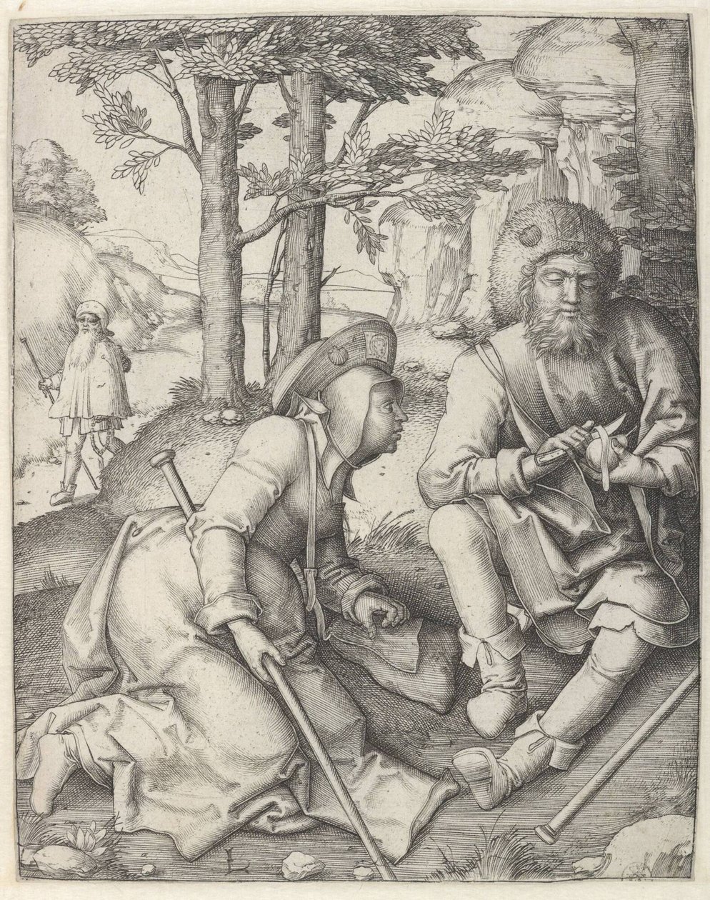 Dinlenme Hacıları by Lucas van Leyden