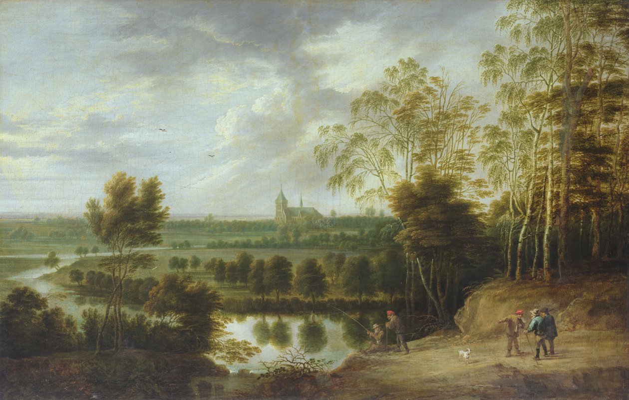 Balıkçı ile manzara by Lucas van Uden