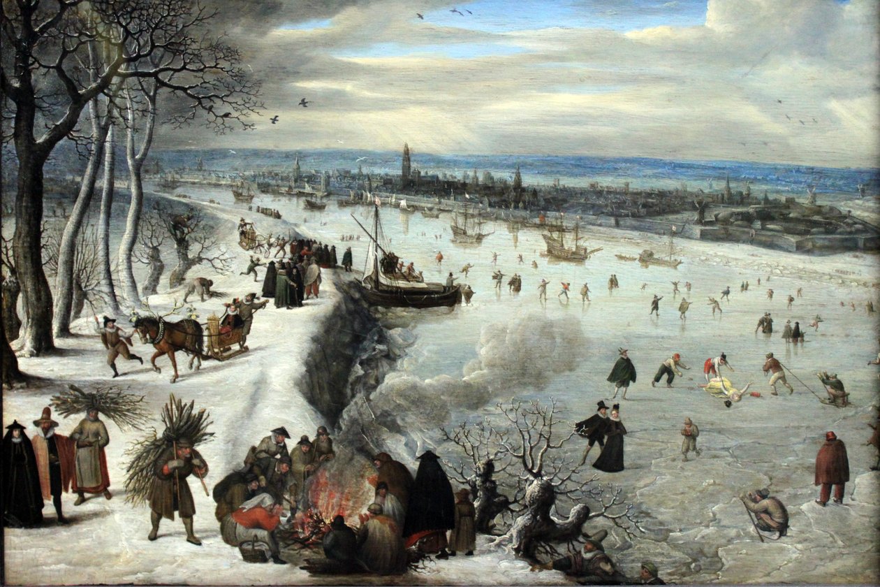 Donmuş Scheldt ile Anvers manzarası by Lucas van Valckenborch