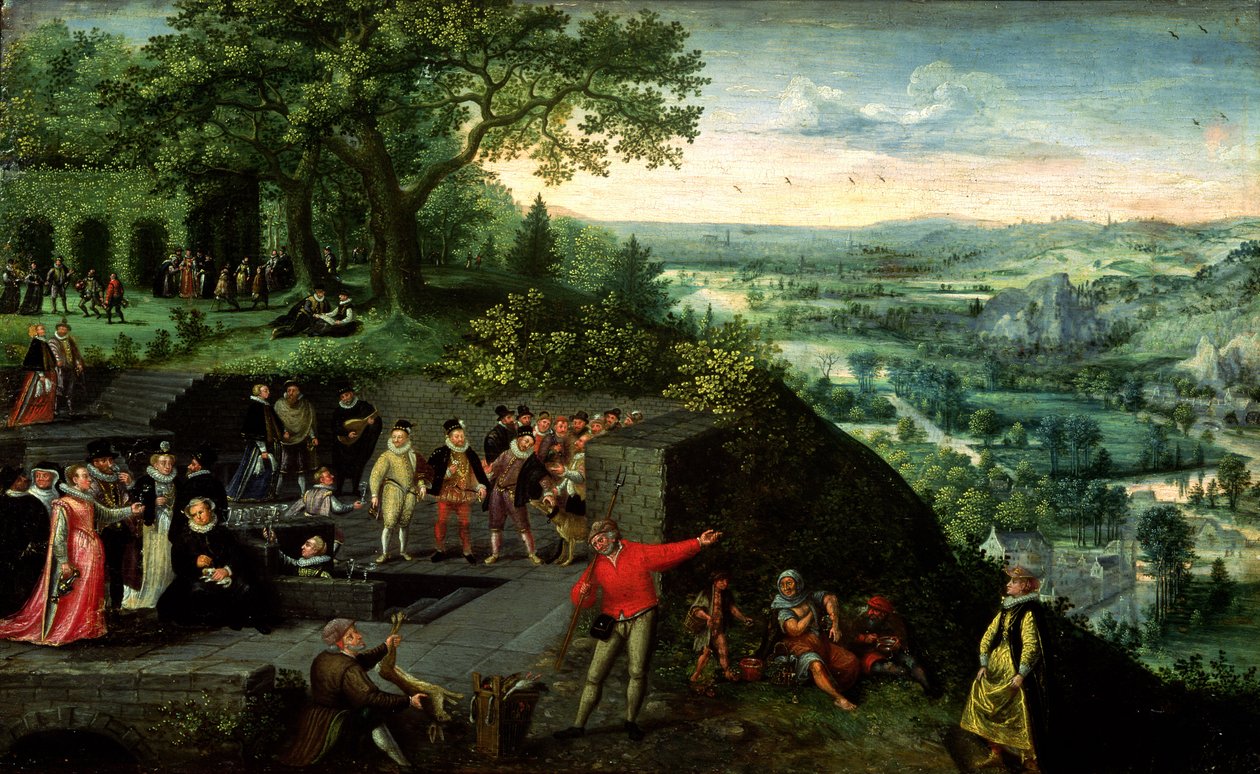 Rudolf II (1552-1612) ve Sarhoş, 1593 by Lucas van Valckenborch