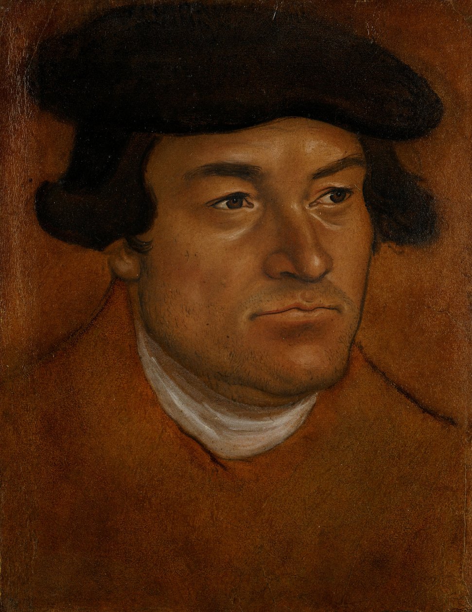Siyah Şapkalı Bir Adamın Portresi by Lucas Cranach the Elder
