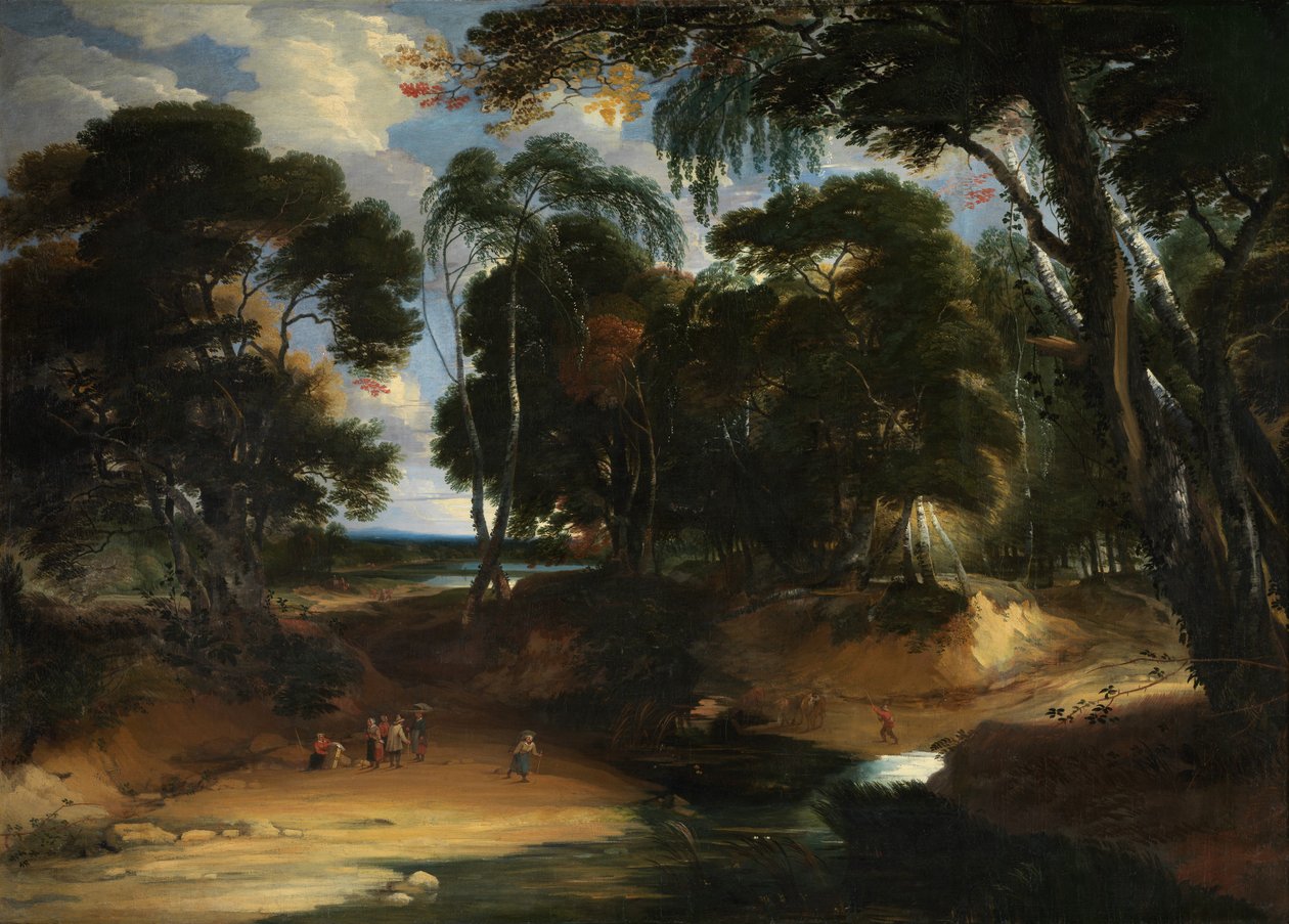 Ormanlı manzara (tuval üzerine yağlıboya) by Lucas Achtschellinck