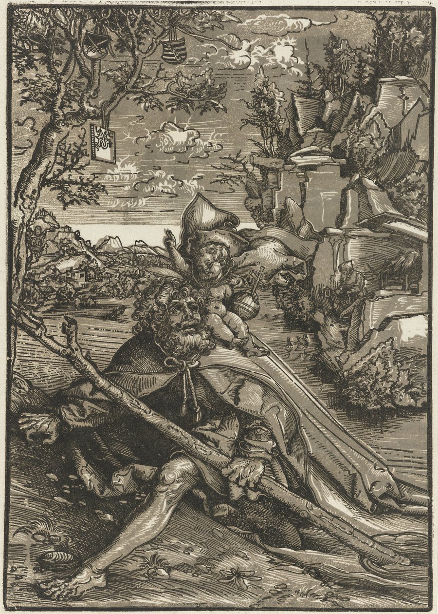 Mesih Çocuk ile Kutsal Christoffel by Lucas Cranach