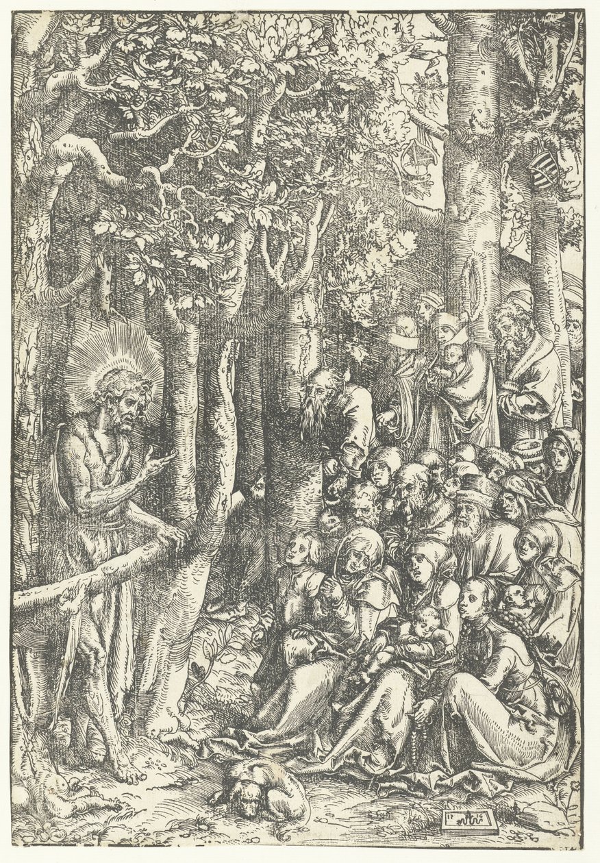 Vaftizci Yahya insanlara vaaz veriyor by Lucas Cranach