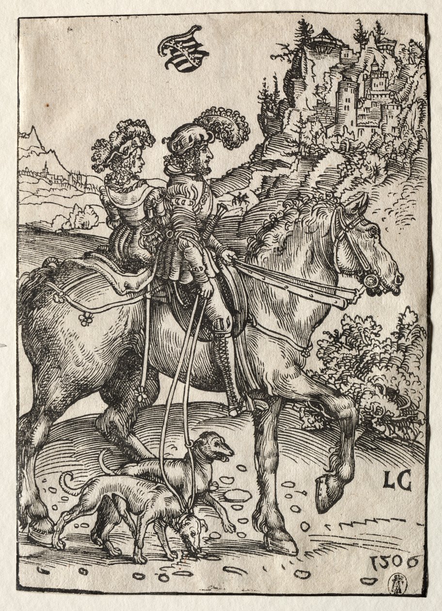 Bir Beyefendi ve Kovalamaya Giden Bir Hanımefendi by Lucas Cranach