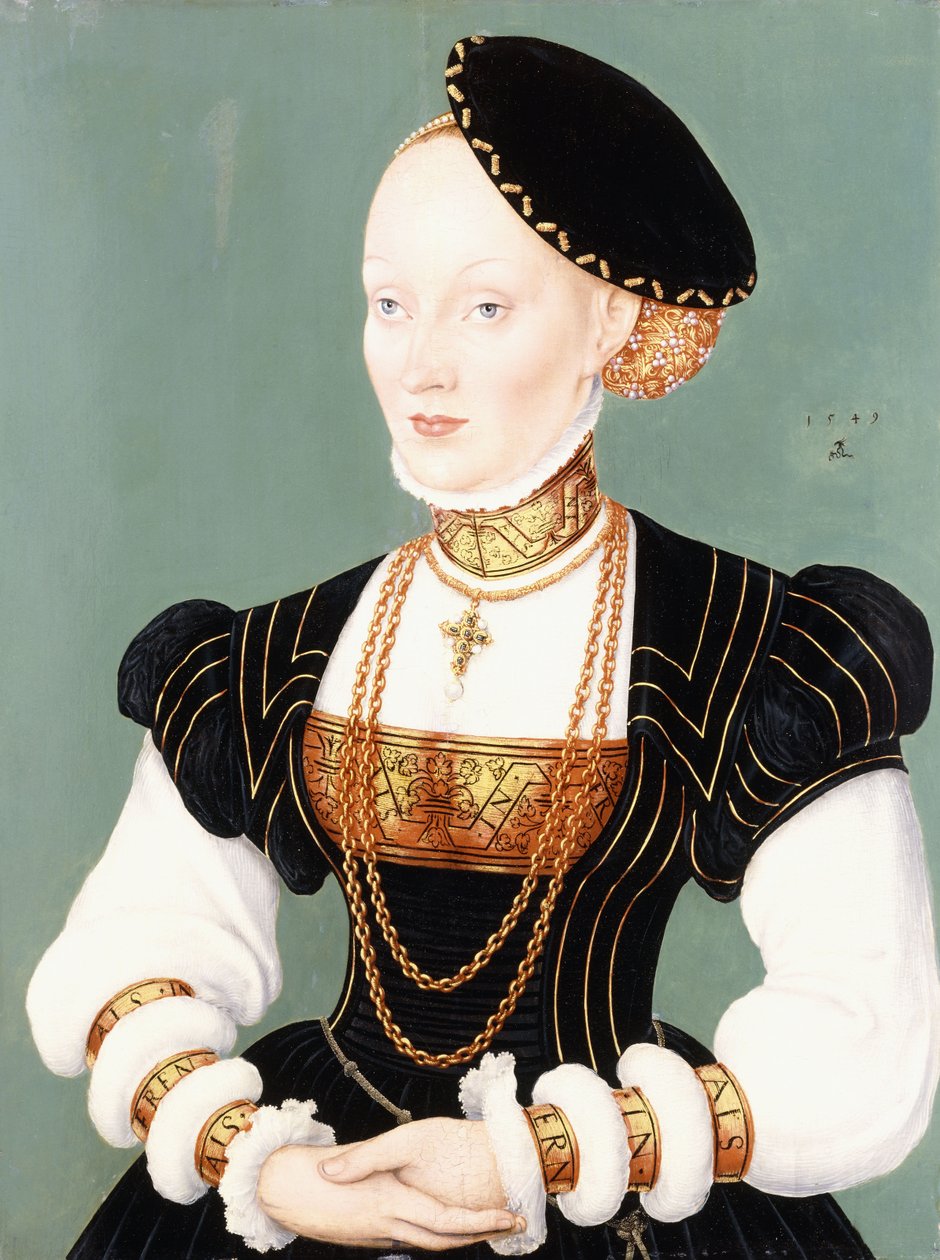 Danimarkalı Anne portresi by Lucas Cranach
