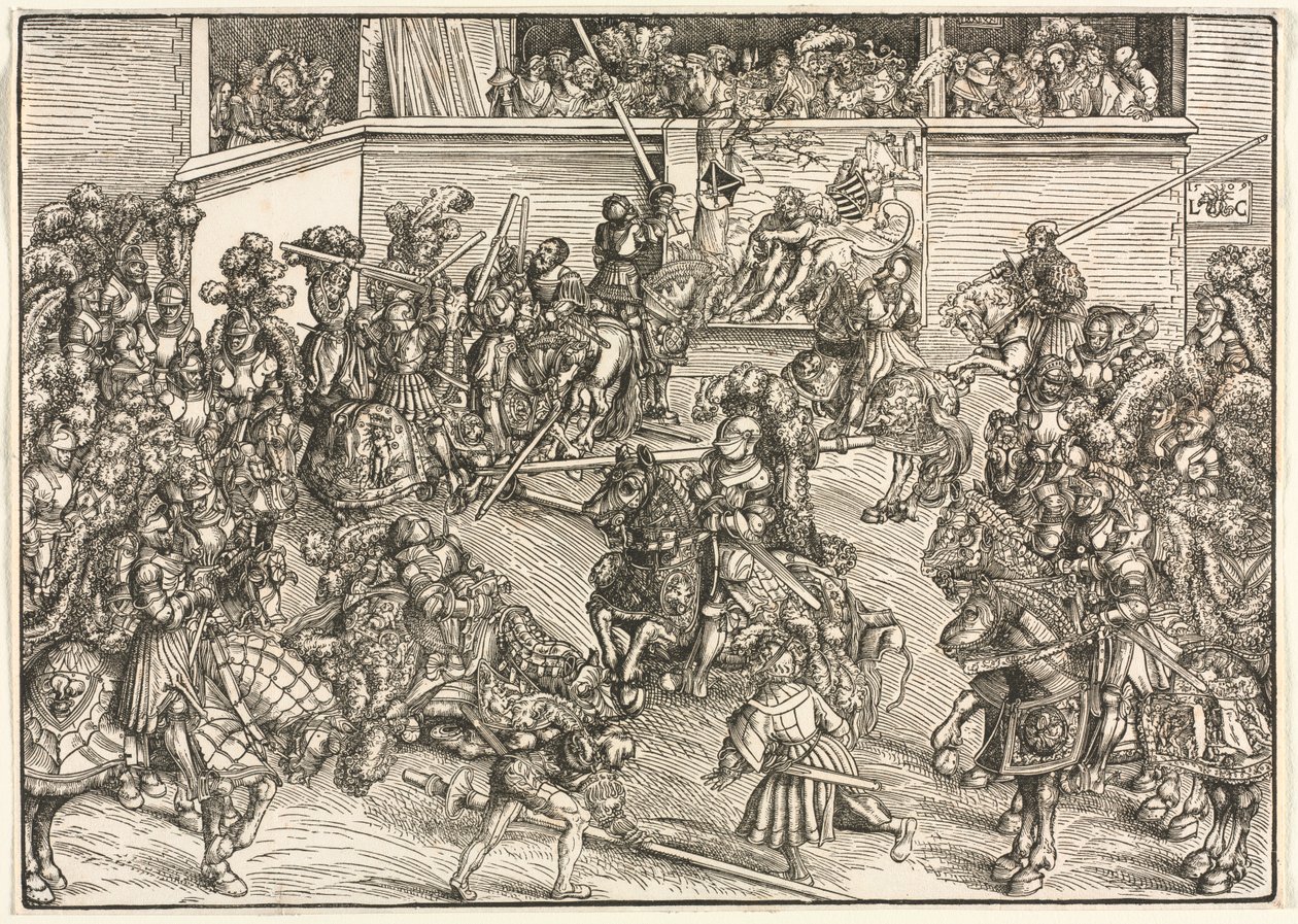 Sampson ve Aslan Goblenli İkinci Turnuva, 1509. by Lucas Cranach