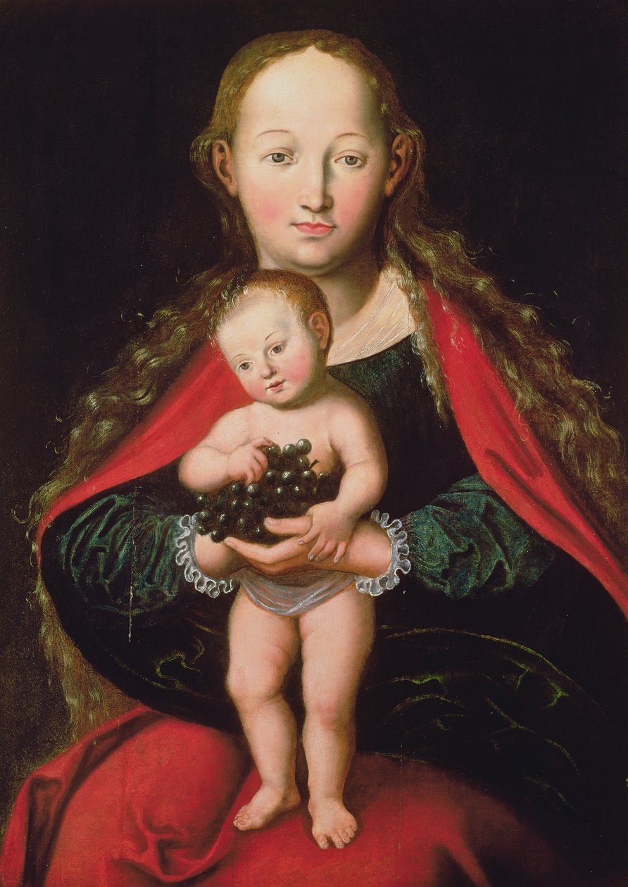 Bakire ve Çocuk, by Lucas Cranach