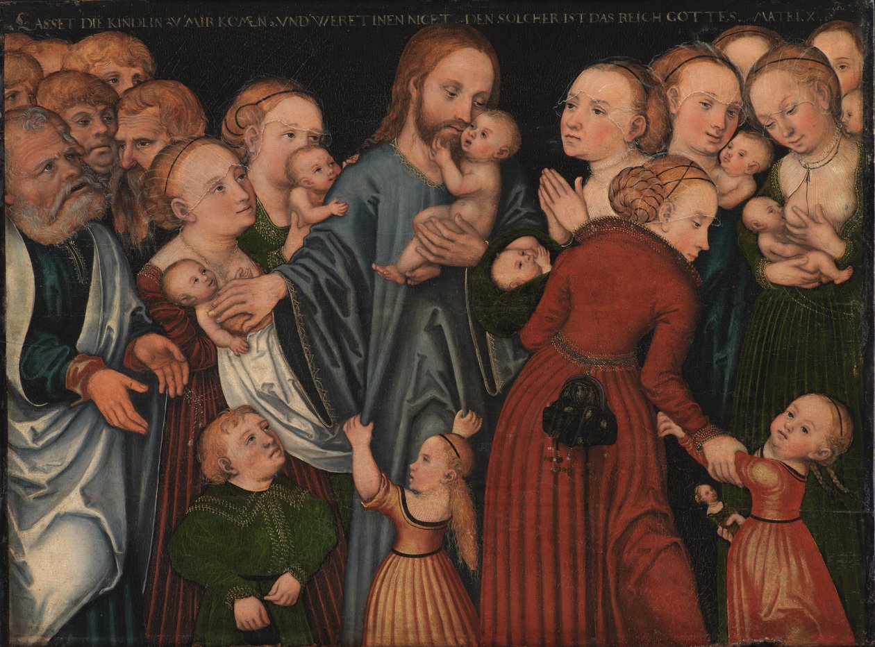 Çocukları Kutsayan Mesih by Lucas Cranach d.Æ.