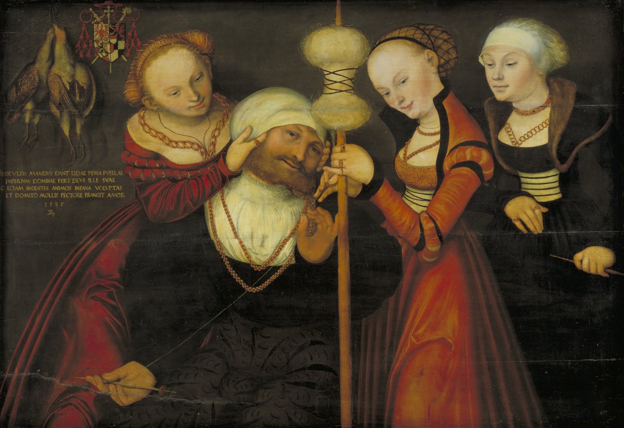 Omphale ile Herkül by Lucas Cranach d.Æ.