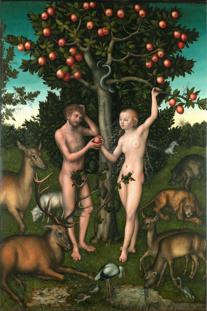 Adem ve Havva by Lucas Cranach the Elder