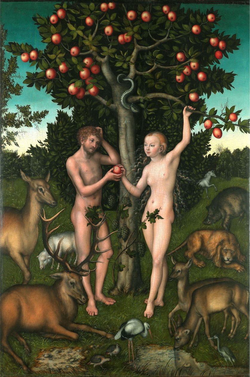 Adem ve Havva by Lucas Cranach the Elder