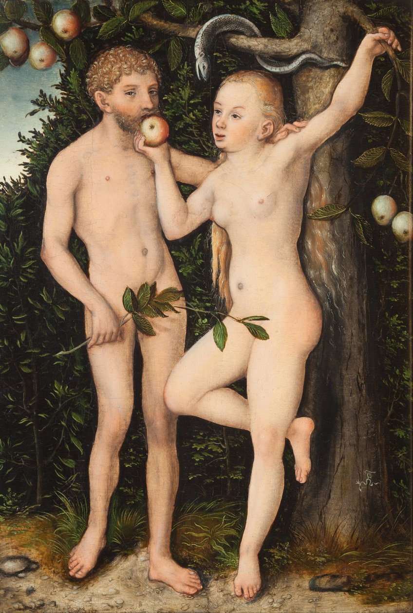 Adem ve Havva by Lucas Cranach the Elder