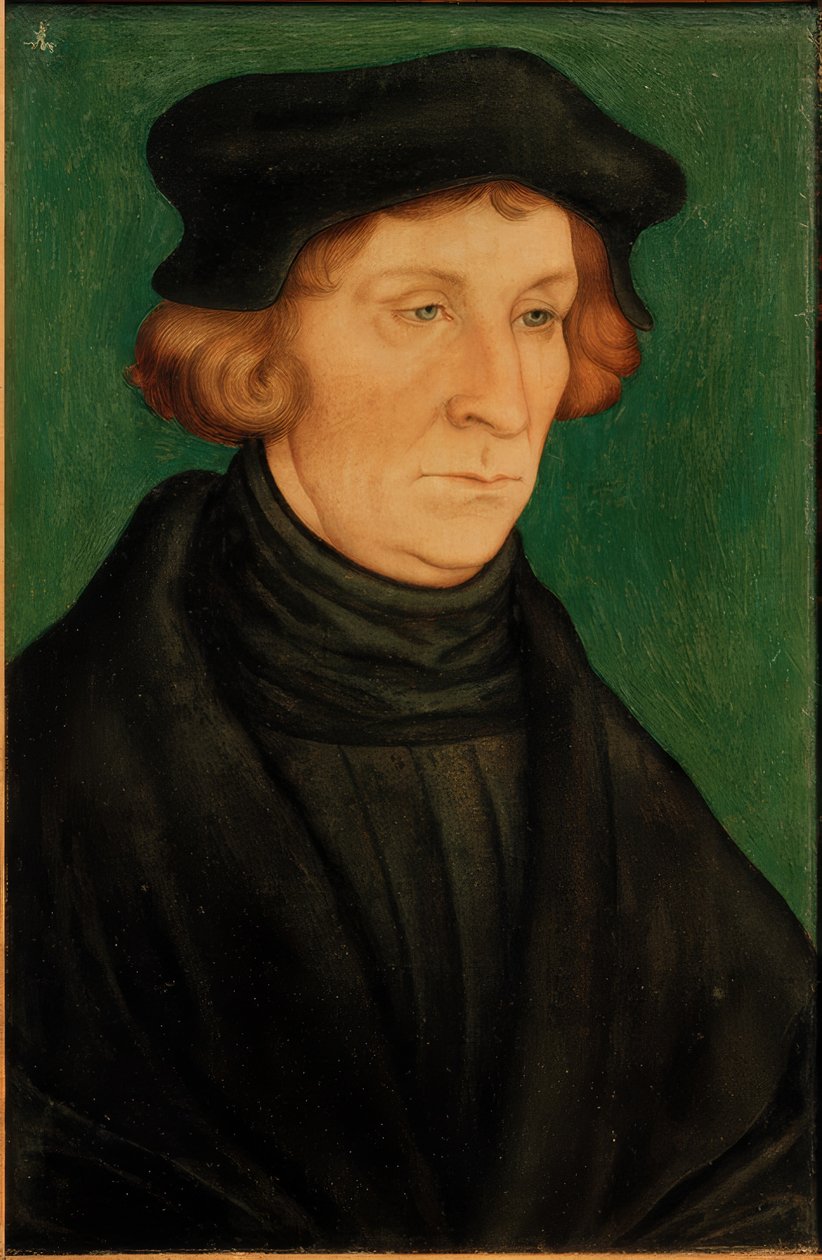 Bir Bilim Adamının Portresi (Otto Brunfels) by Lucas Cranach the Elder