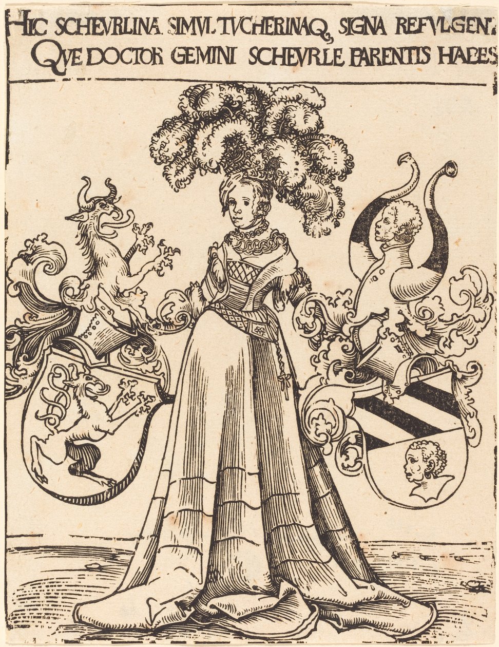 Scheurl ve Tucher Bookplate by Lucas Cranach the Elder